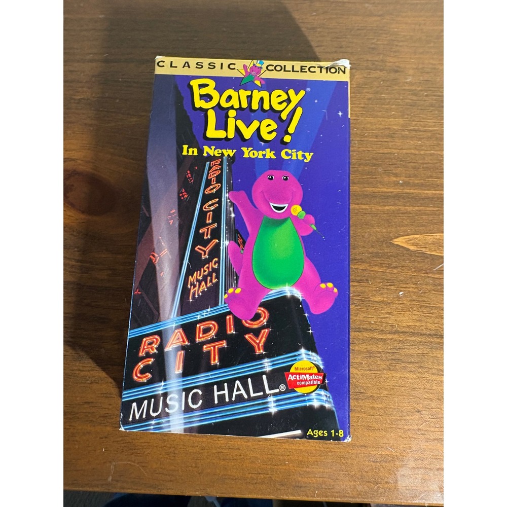 Barney Live In New York City VHS Classic Collection Radio City Music Hall White